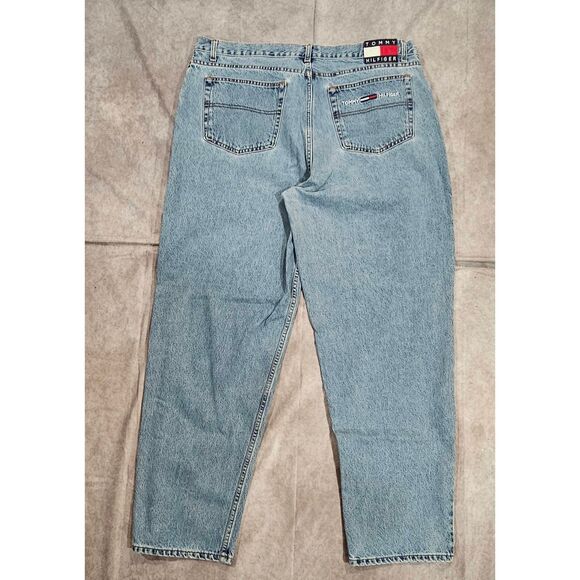 90s Vintage Streetwear  Baggy Tommy Hilfiger Jeans Size 42*32 - Picture 1 of 8